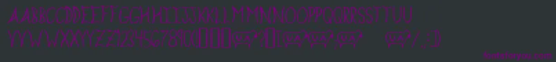 ExplodingSheep-Schriftart – Violette Schriften auf schwarzem Hintergrund