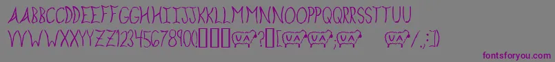 Шрифт ExplodingSheep – фиолетовые шрифты на сером фоне