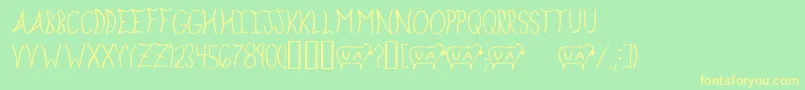 ExplodingSheep Font – Yellow Fonts on Green Background