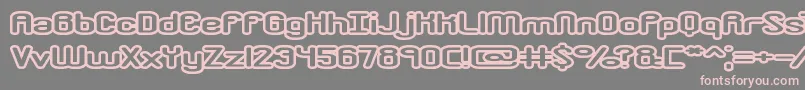 CrackdownO1Brk Font – Pink Fonts on Gray Background