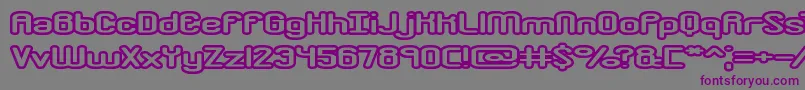 CrackdownO1Brk Font – Purple Fonts on Gray Background