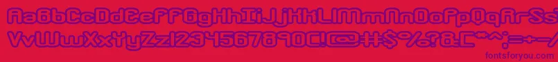 CrackdownO1Brk Font – Purple Fonts on Red Background