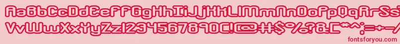 CrackdownO1Brk Font – Red Fonts on Pink Background