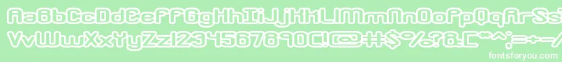 CrackdownO1Brk Font – White Fonts on Green Background
