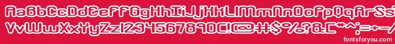 フォントCrackdownO1Brk – 赤い背景に白い文字