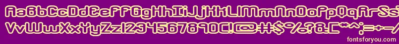 CrackdownO1Brk Font – Yellow Fonts on Purple Background