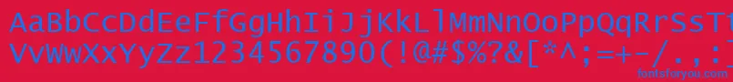 フォントLucidaConsoleKoi8 – 赤い背景に青い文字