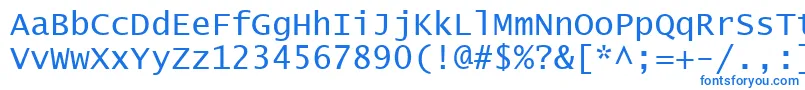 フォントLucidaConsoleKoi8 – 白い背景に青い文字