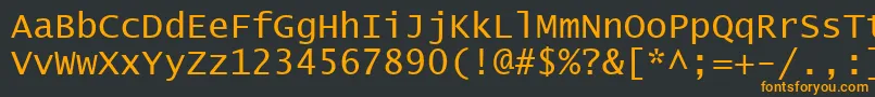 Шрифт LucidaConsoleKoi8 – оранжевые шрифты на чёрном фоне