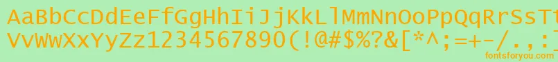 LucidaConsoleKoi8 Font – Orange Fonts on Green Background