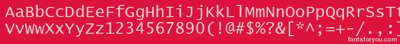 フォントLucidaConsoleKoi8 – 赤い背景にピンクのフォント