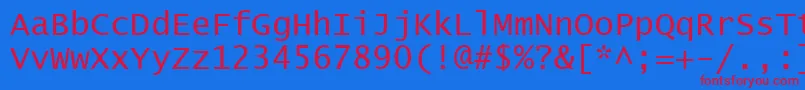 fuente LucidaConsoleKoi8 – Fuentes Rojas Sobre Fondo Azul