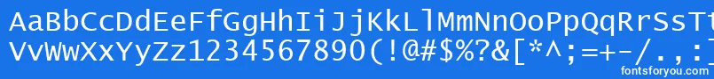 LucidaConsoleKoi8 Font – White Fonts on Blue Background