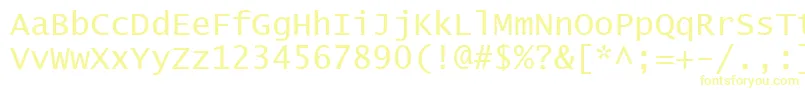 フォントLucidaConsoleKoi8 – 白い背景に黄色の文字