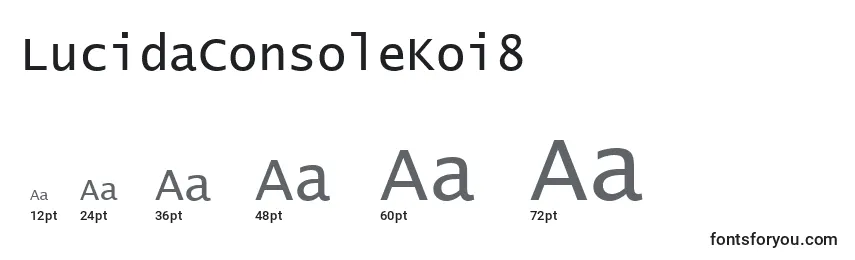 LucidaConsoleKoi8 Font Sizes