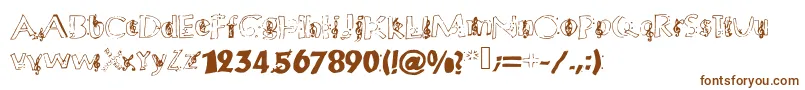 Chloesmusic Font – Brown Fonts on White Background
