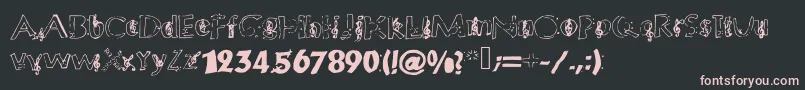 Chloesmusic Font – Pink Fonts on Black Background