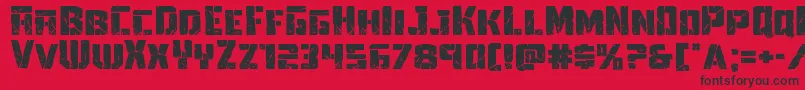 Towerruinsexpand Font – Black Fonts on Red Background