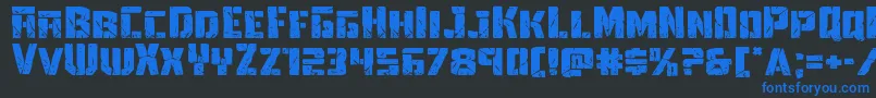 Towerruinsexpand Font – Blue Fonts on Black Background