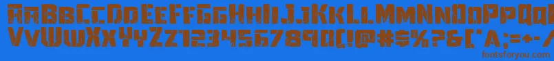 Towerruinsexpand Font – Brown Fonts on Blue Background