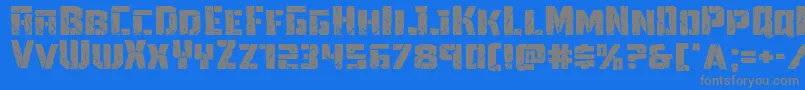 Towerruinsexpand Font – Gray Fonts on Blue Background