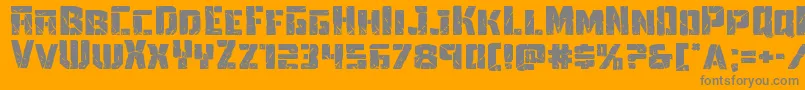 Towerruinsexpand Font – Gray Fonts on Orange Background