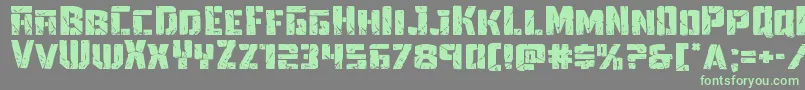 Towerruinsexpand Font – Green Fonts on Gray Background