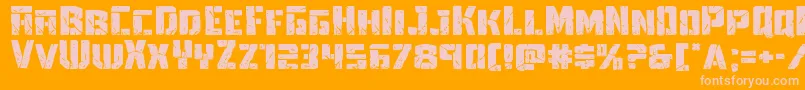 Towerruinsexpand Font – Pink Fonts on Orange Background