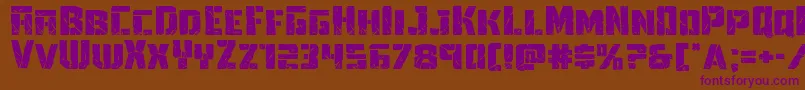 Towerruinsexpand Font – Purple Fonts on Brown Background