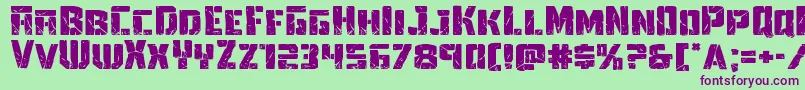 Towerruinsexpand Font – Purple Fonts on Green Background