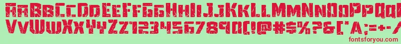 Towerruinsexpand Font – Red Fonts on Green Background