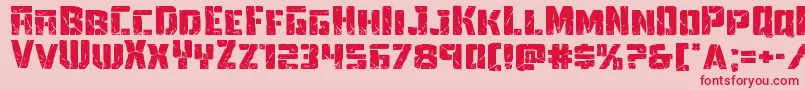 Towerruinsexpand Font – Red Fonts on Pink Background