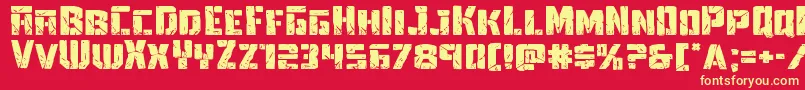 Towerruinsexpand Font – Yellow Fonts on Red Background