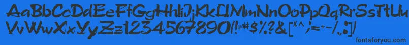 Tribecca90Regular Font – Black Fonts on Blue Background