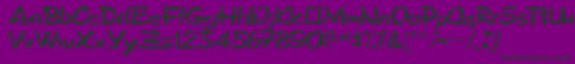 フォントTribecca90Regular – 紫の背景に黒い文字