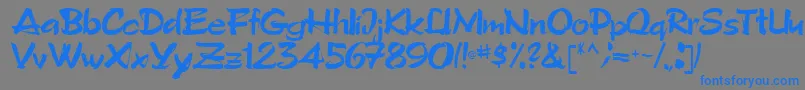 Tribecca90Regular Font – Blue Fonts on Gray Background