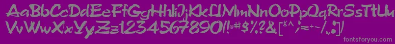 Tribecca90Regular Font – Gray Fonts on Purple Background