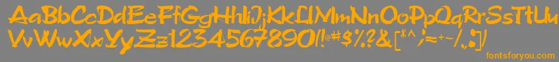 Tribecca90Regular Font – Orange Fonts on Gray Background