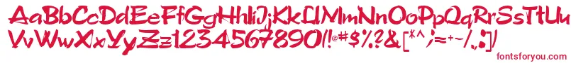 Tribecca90Regular Font – Red Fonts on White Background