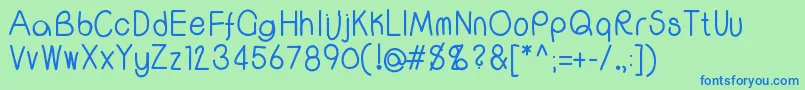 Wscallme Font – Blue Fonts on Green Background