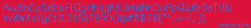 Wscallme Font – Blue Fonts on Red Background