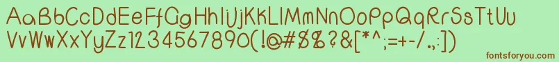 Wscallme Font – Brown Fonts on Green Background