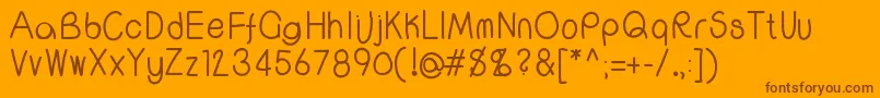 Wscallme Font – Brown Fonts on Orange Background