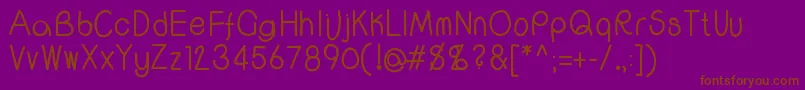 Wscallme Font – Brown Fonts on Purple Background