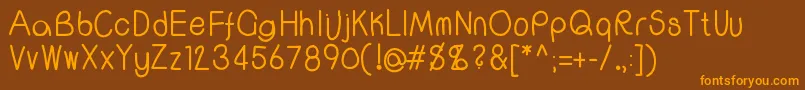 Wscallme Font – Orange Fonts on Brown Background