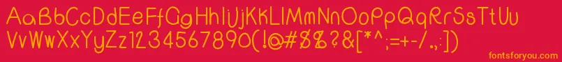 Wscallme Font – Orange Fonts on Red Background