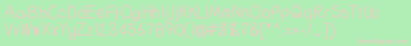 Wscallme Font – Pink Fonts on Green Background