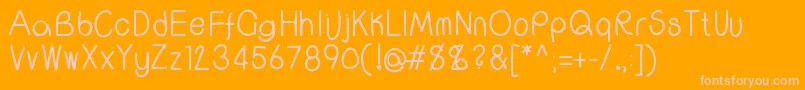 Wscallme Font – Pink Fonts on Orange Background