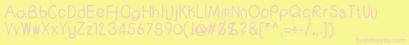 Wscallme Font – Pink Fonts on Yellow Background