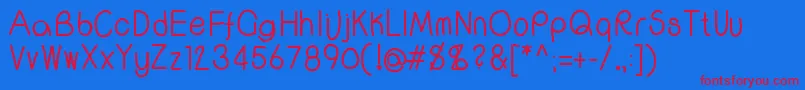 Wscallme Font – Red Fonts on Blue Background